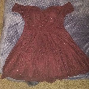 Short Maroon Prom Dress